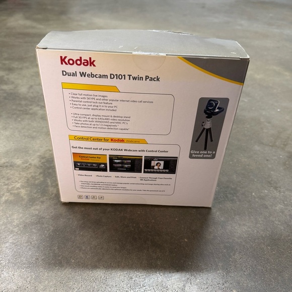 Vintage Kodak Dual Webcam Twin Pack USB w/ Mic New in Box - Picture 4 of 5